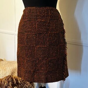 Orange and Black wrap skirt